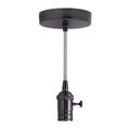 Bulbrite 1-Light Gunmetal Vintage Pendant Socket and Canopy 810082